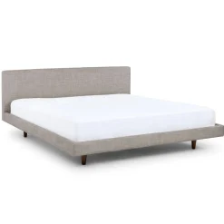 Tessu King Low Profile Upholstered Bed - Glaze Gray