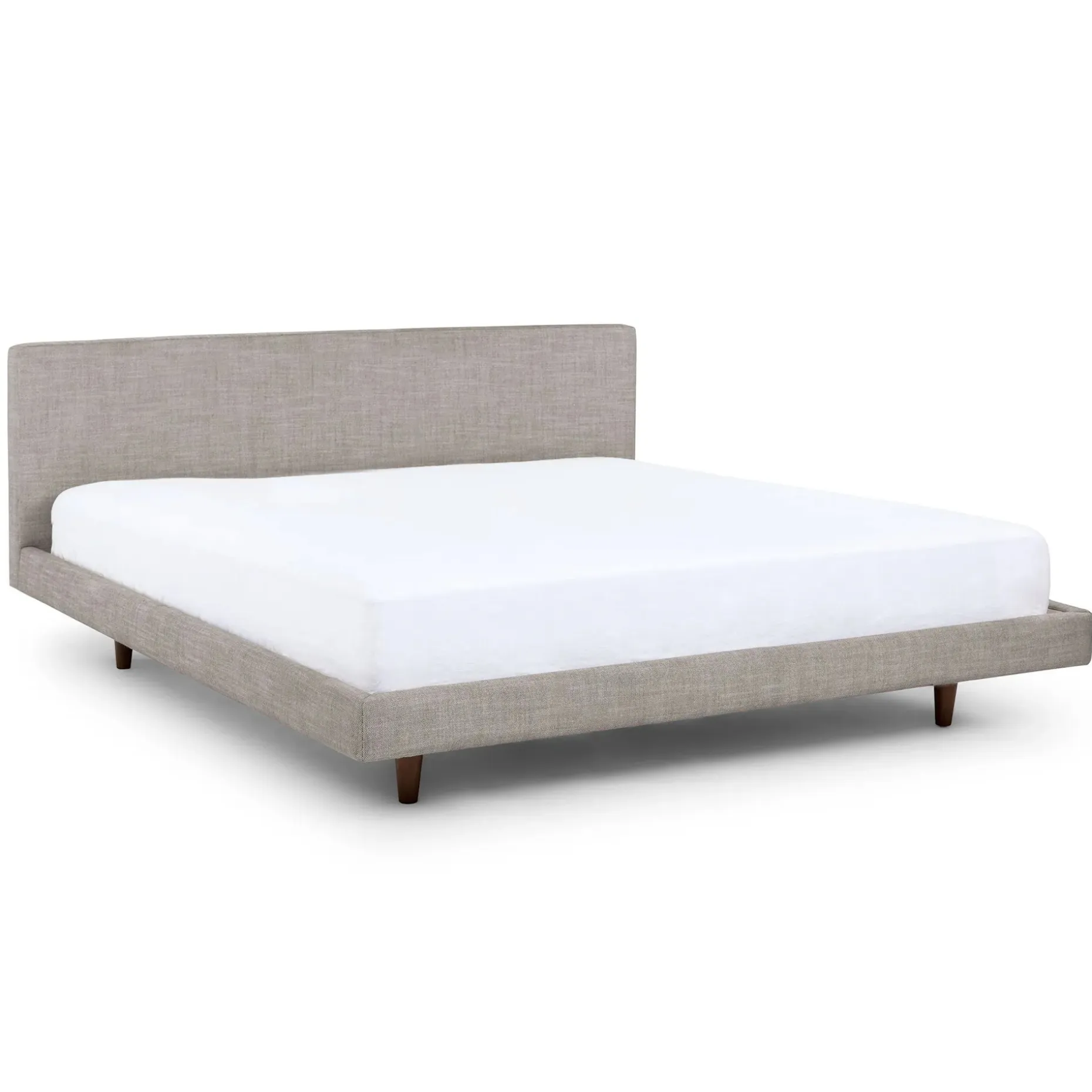 Tessu King Low Profile Upholstered Bed - Glaze Gray