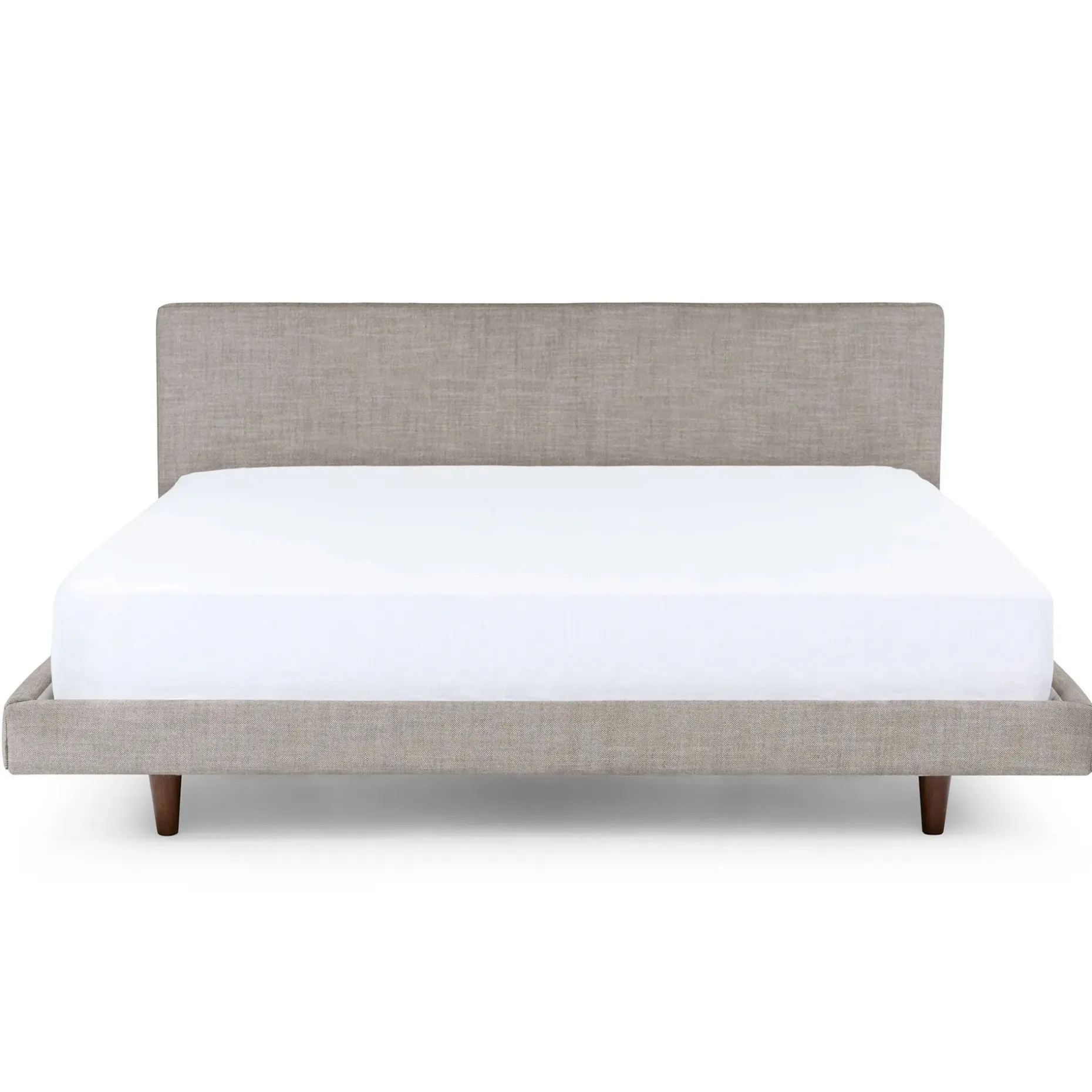 Tessu King Low Profile Upholstered Bed - Glaze Gray