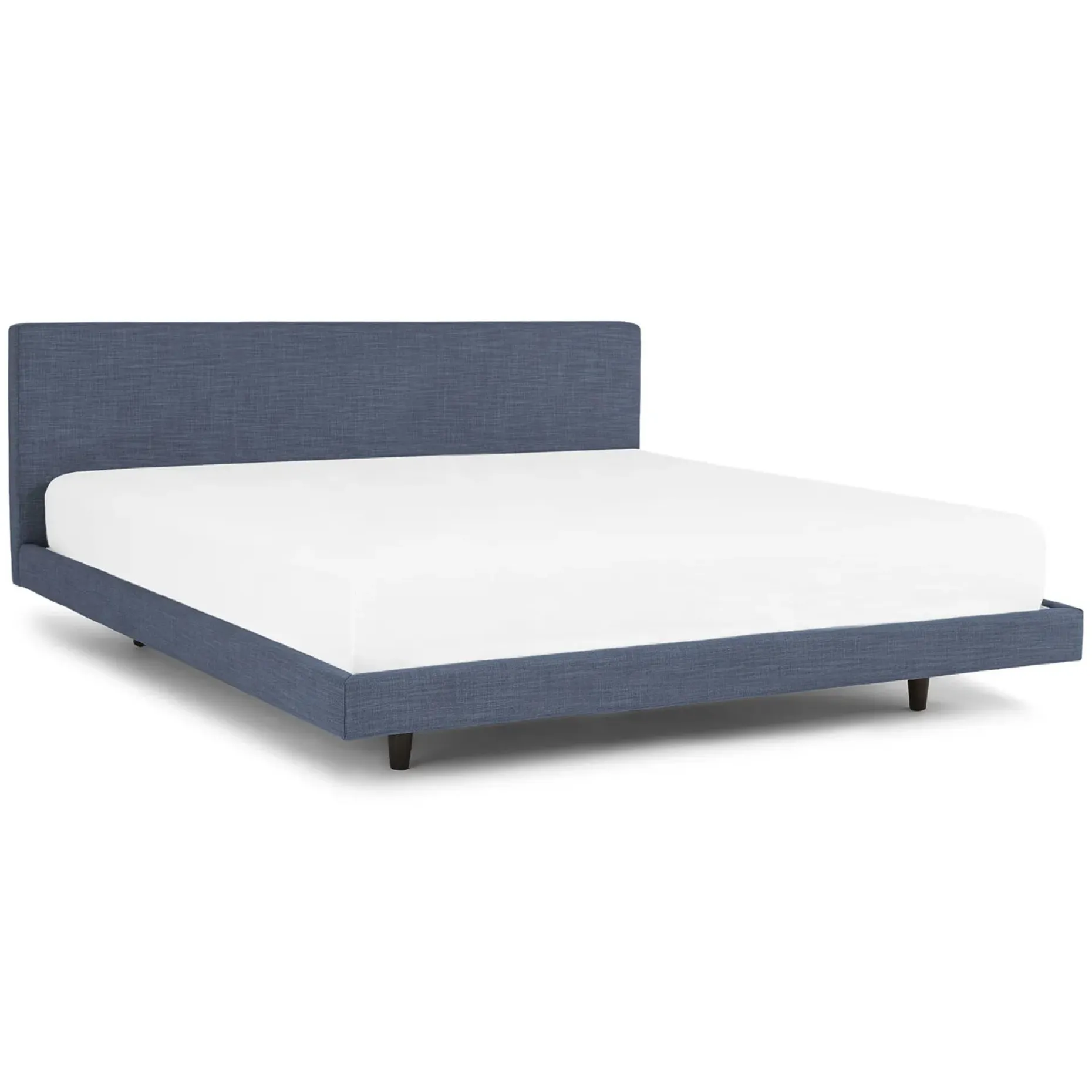 Tessu King Low Profile Upholstered Bed - Caspian Blue