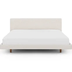 Tessu King Low Profile Upholstered Bed - Napa White