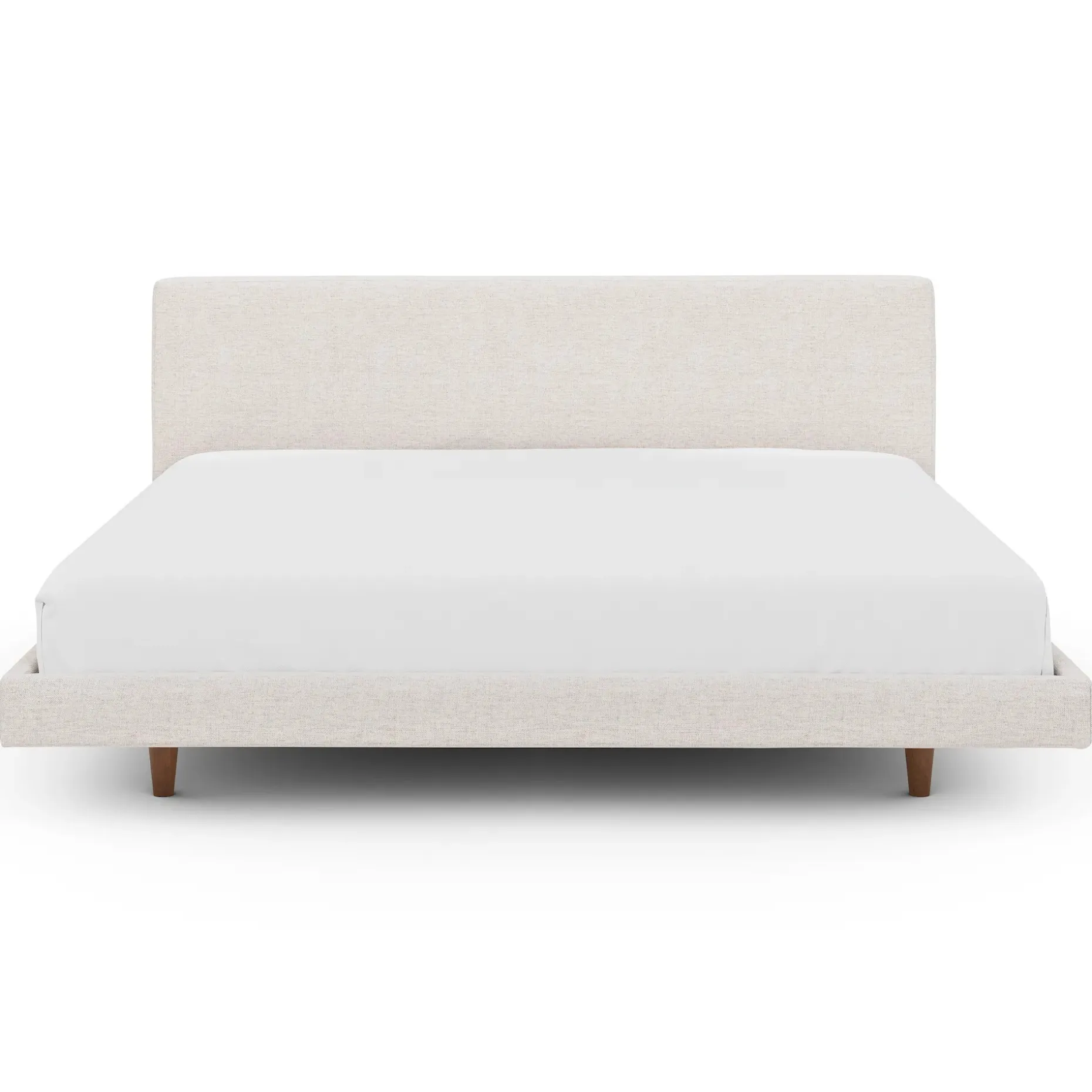 Tessu King Low Profile Upholstered Bed - Napa White