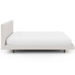Tessu King Low Profile Upholstered Bed - Napa White