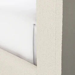 Tessu King Low Profile Upholstered Bed - Ivory Wool Bouclé