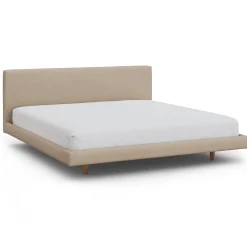 Tessu King Low Profile Upholstered Bed - Sandstone Wool Bouclé