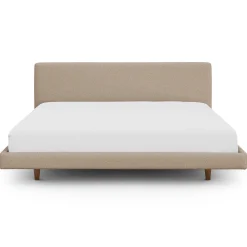 Tessu King Low Profile Upholstered Bed - Sandstone Wool Bouclé