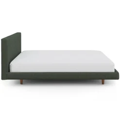 Tessu King Low Profile Upholstered Bed - Green Wool Bouclé
