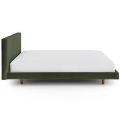 Tessu King Low Profile Velvet Bed - Hale Fir Green