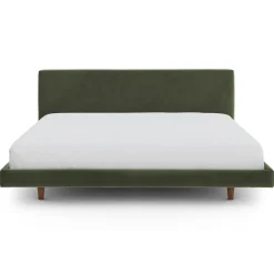 Tessu King Low Profile Velvet Bed - Hale Fir Green