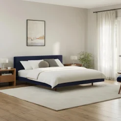 Tessu King Low Profile Velvet Bed - Hale Ink