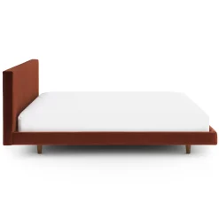 Tessu King Low Profile Velvet Bed - Hale Rust