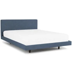 Tessu Queen Low Profile Upholstered Bed - Caspian Blue