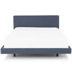 Tessu Queen Low Profile Upholstered Bed - Caspian Blue