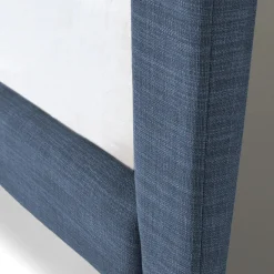 Tessu Queen Low Profile Upholstered Bed - Caspian Blue