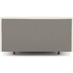 Tessu Queen Low Profile Upholstered Bed - Ivory Wool Bouclé