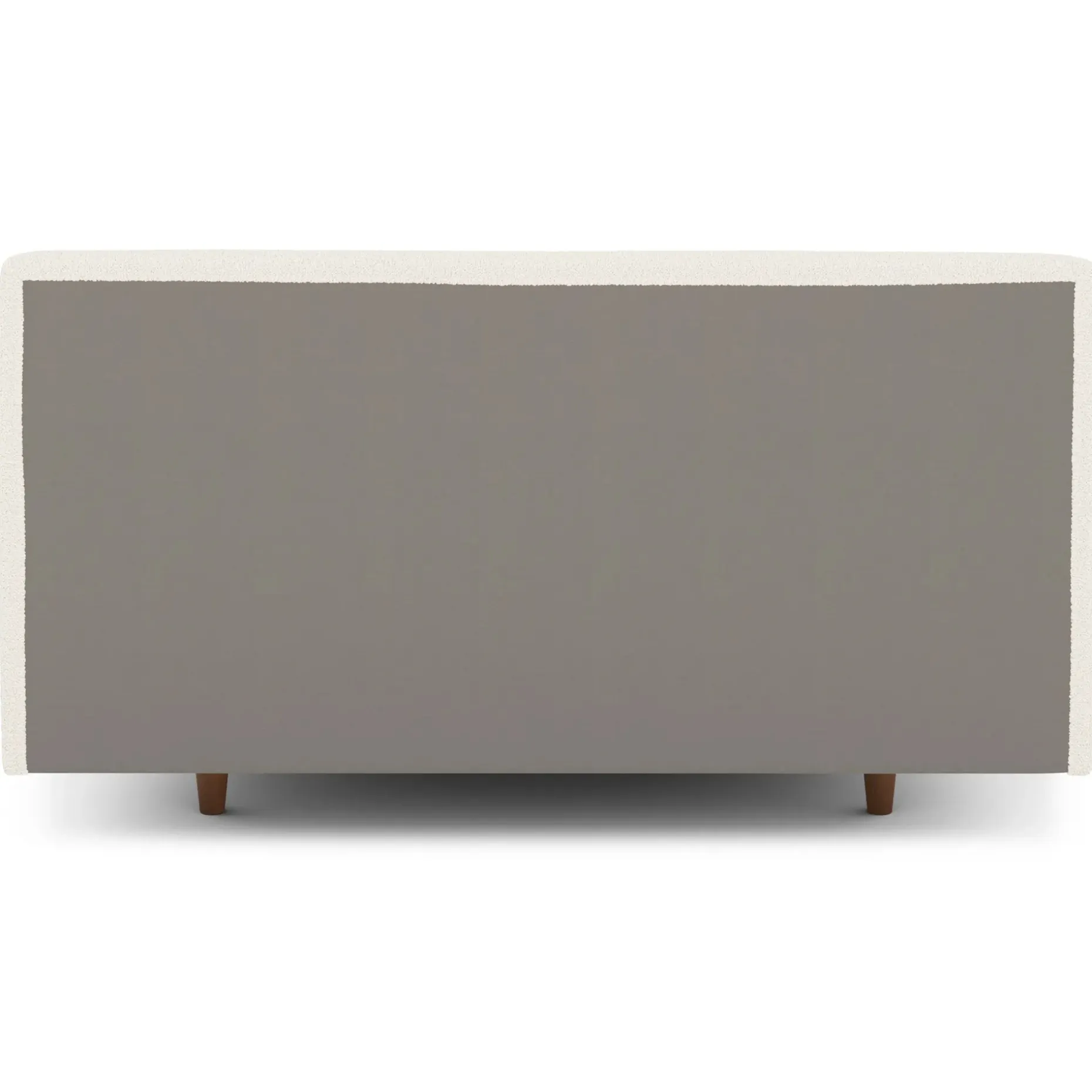 Tessu Queen Low Profile Upholstered Bed - Ivory Wool Bouclé