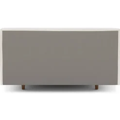Tessu Queen Low Profile Upholstered Bed - Napa White