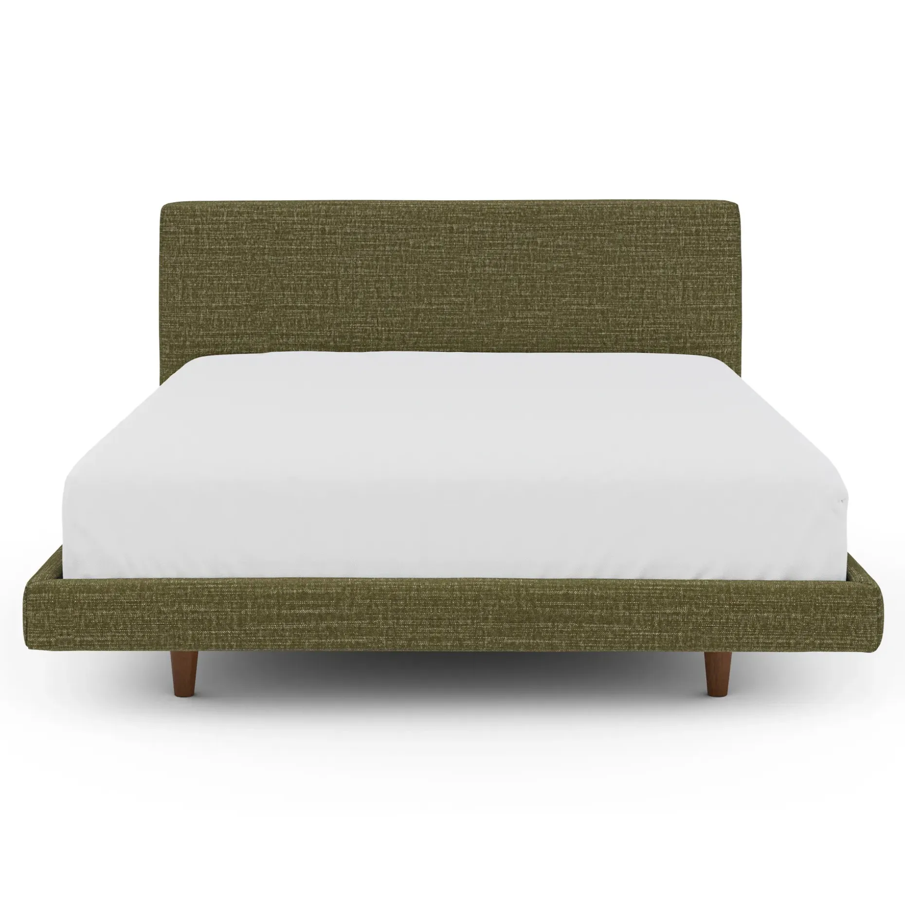 Tessu Queen Low Profile Upholstered Bed - Napa Moss