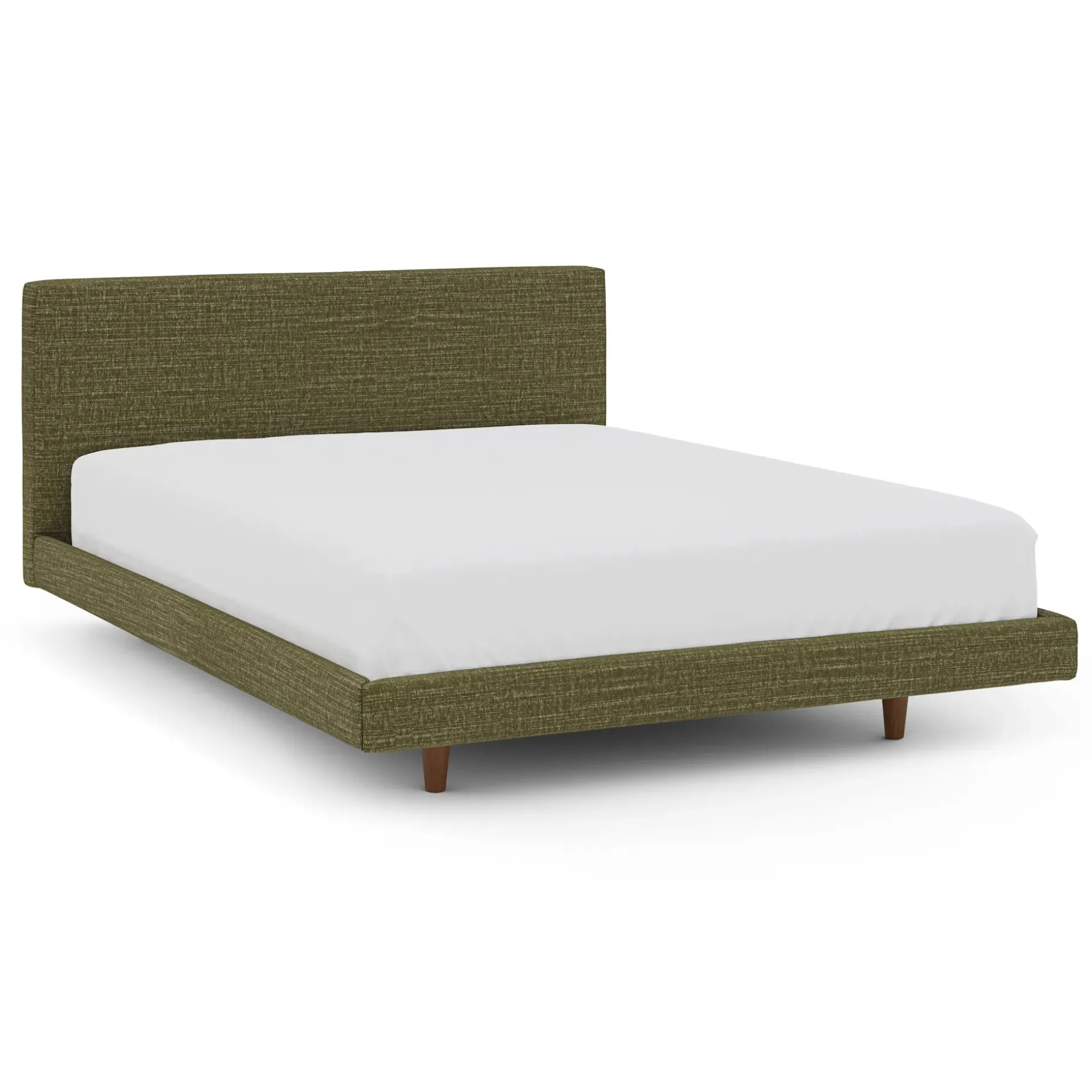 Tessu Queen Low Profile Upholstered Bed - Napa Moss