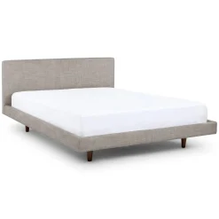 Tessu Queen Low Profile Upholstered Bed - Glaze Gray