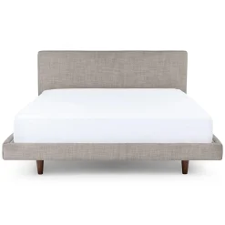 Tessu Queen Low Profile Upholstered Bed - Glaze Gray