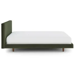 Tessu Queen Low Profile Velvet Bed - Hale Fir Green