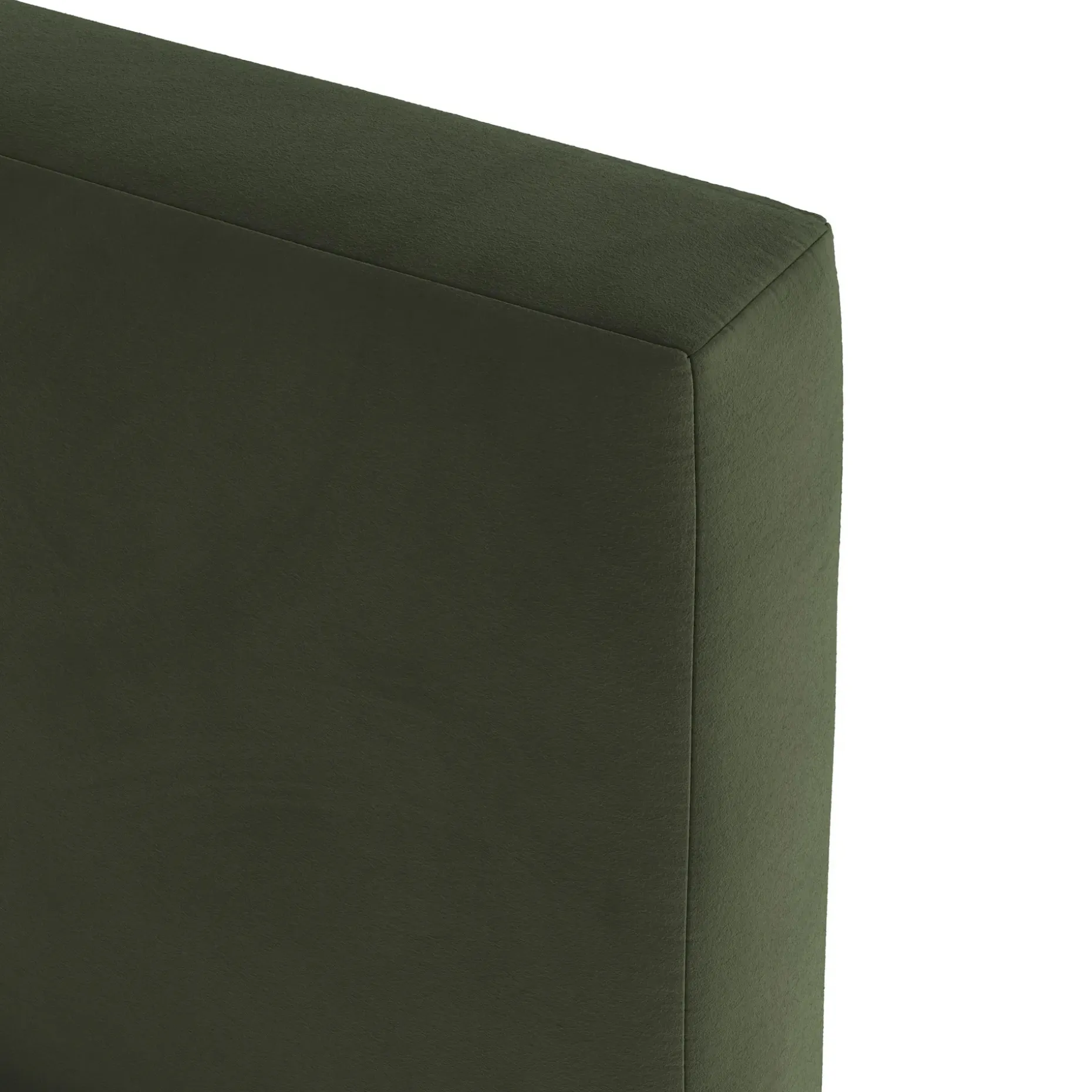 Tessu Queen Low Profile Velvet Bed - Hale Fir Green