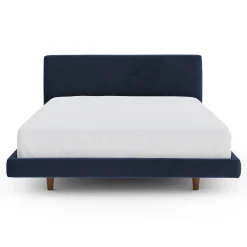Tessu Queen Low Profile Velvet Bed - Hale Ink