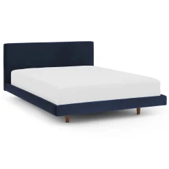 Tessu Queen Low Profile Velvet Bed - Hale Ink