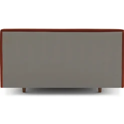 Tessu Queen Low Profile Velvet Bed - Hale Rust