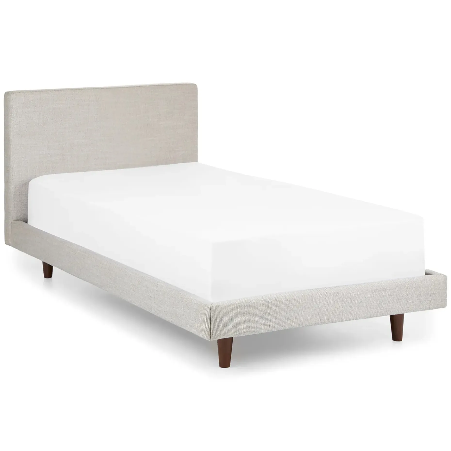 Tessu Twin Low Profile Upholstered Bed - Clay Taupe