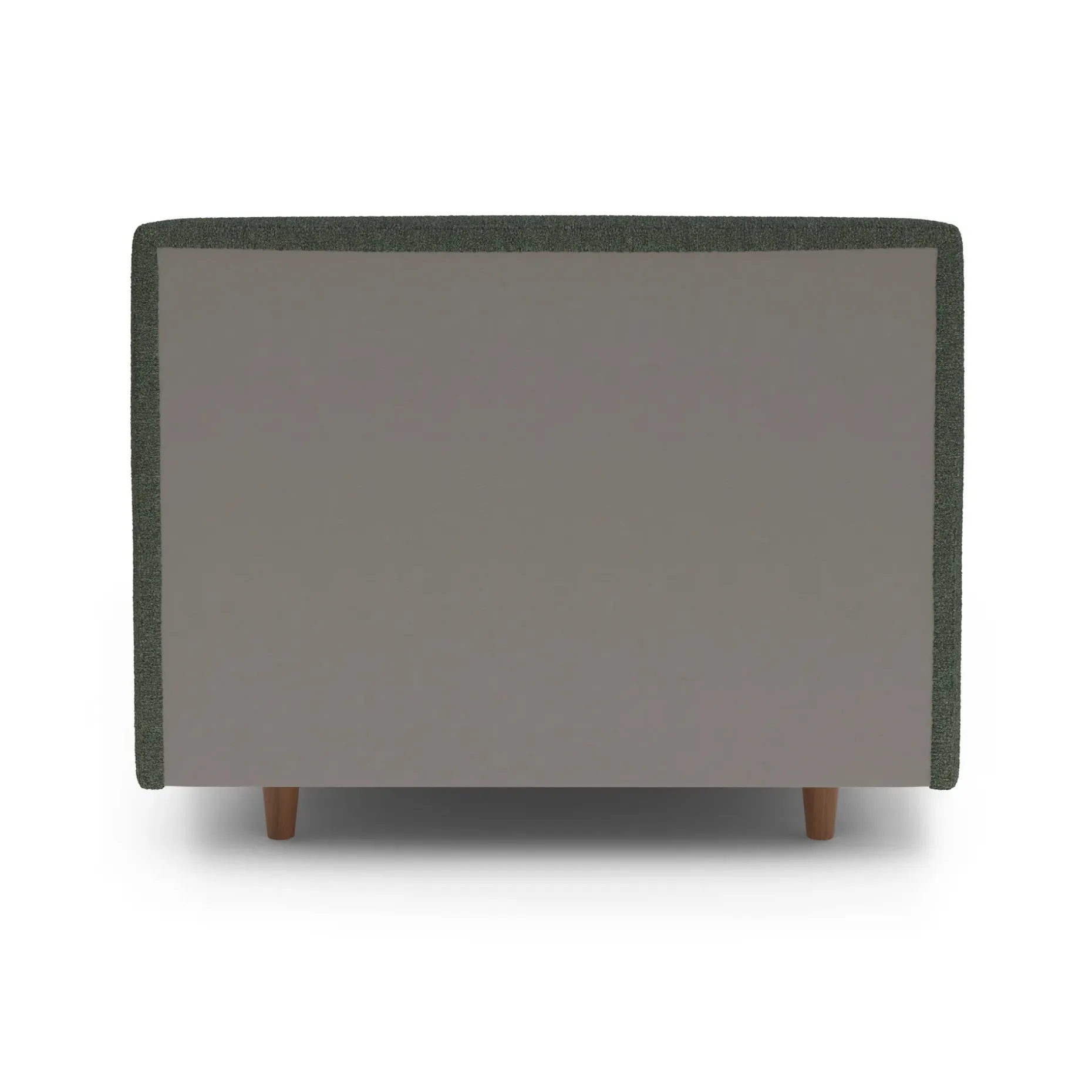 Tessu Twin Low Profile Upholstered Bed - Green Wool Bouclé