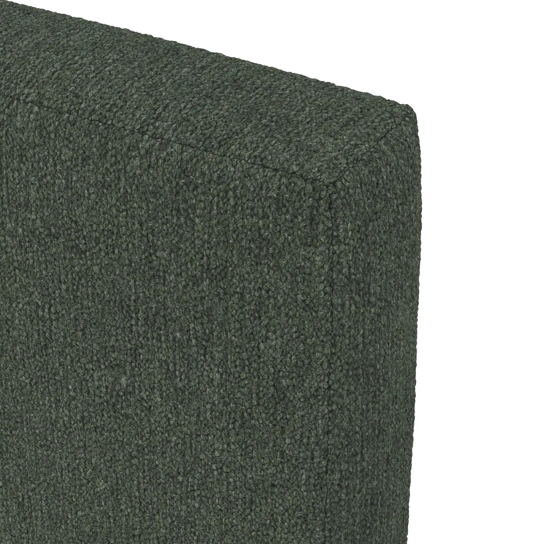 Tessu Twin Low Profile Upholstered Bed - Green Wool Bouclé