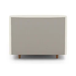 Tessu Twin Low Profile Upholstered Bed - Ivory Wool Bouclé