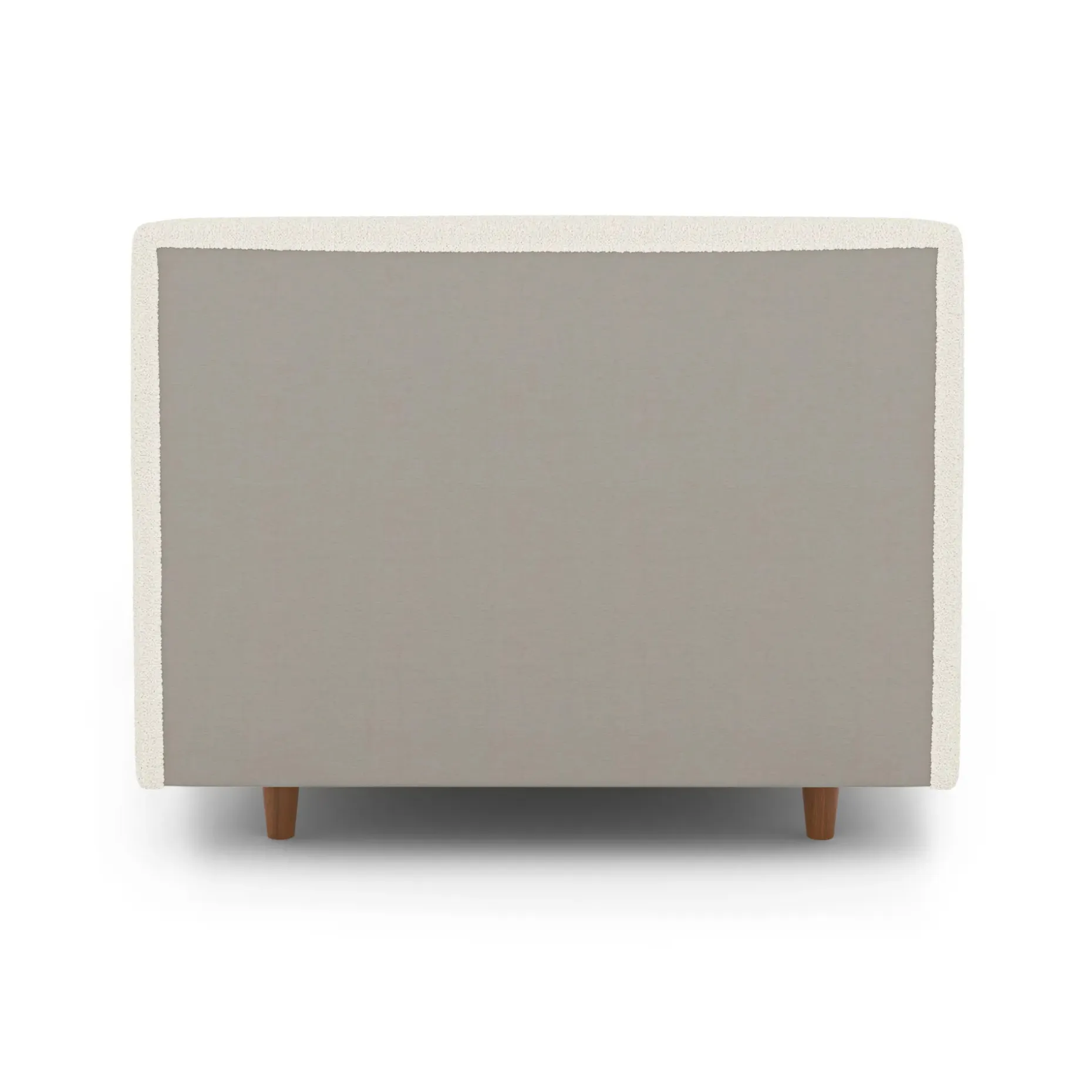 Tessu Twin Low Profile Upholstered Bed - Ivory Wool Bouclé
