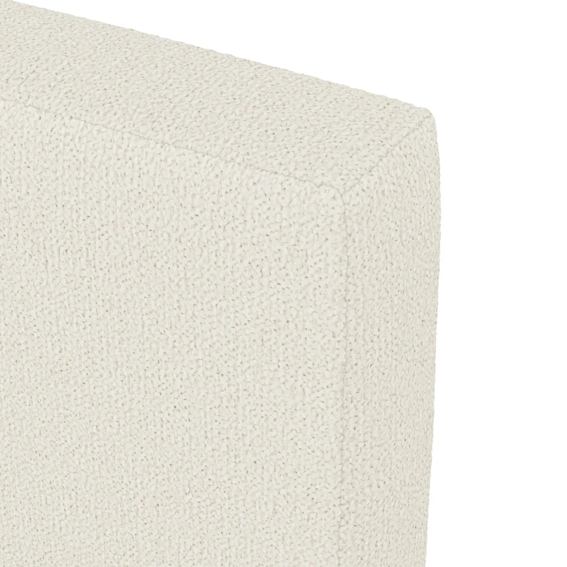 Tessu Twin Low Profile Upholstered Bed - Ivory Wool Bouclé