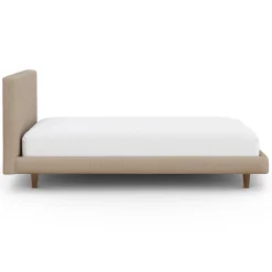 Tessu Twin Low Profile Upholstered Bed - Sandstone Wool Bouclé