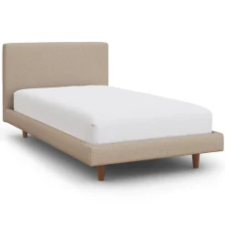 Tessu Twin Low Profile Upholstered Bed - Sandstone Wool Bouclé
