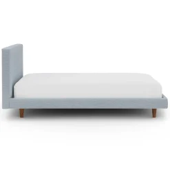 Tessu Twin Low Profile Upholstered Bed - Silver Light Blue