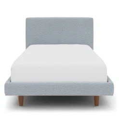 Tessu Twin Low Profile Upholstered Bed - Silver Light Blue