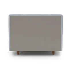 Tessu Twin Low Profile Upholstered Bed - Silver Light Blue