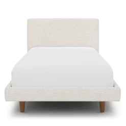 Tessu Twin Low Profile Upholstered Bed - Napa White