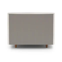 Tessu Twin Low Profile Upholstered Bed - Napa White