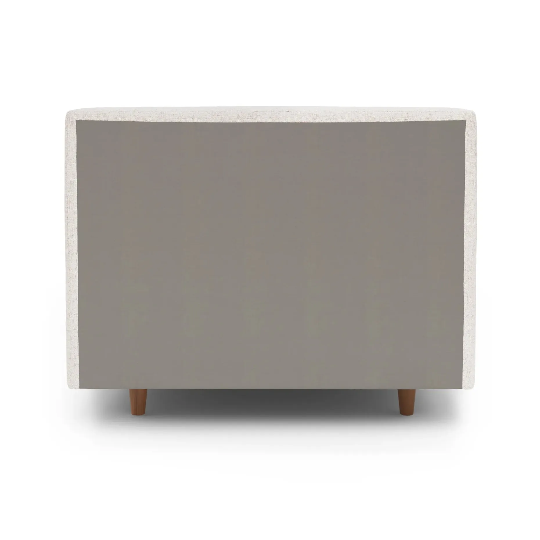 Tessu Twin Low Profile Upholstered Bed - Napa White