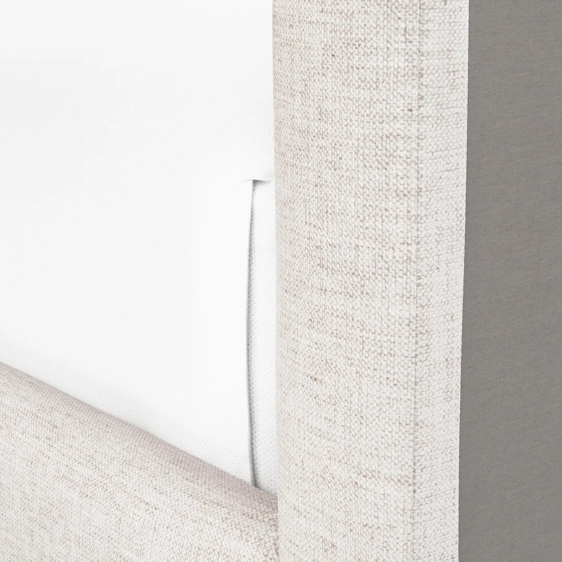 Tessu Twin Low Profile Upholstered Bed - Napa White