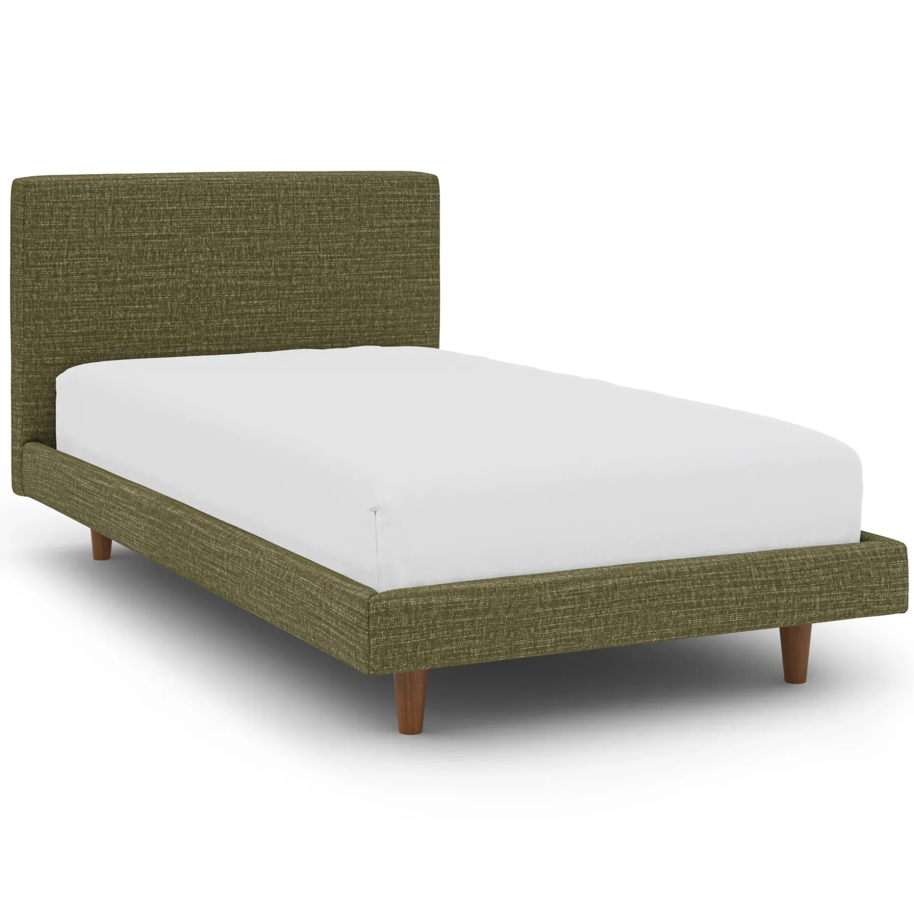 Tessu Twin Low Profile Upholstered Bed - Napa Moss