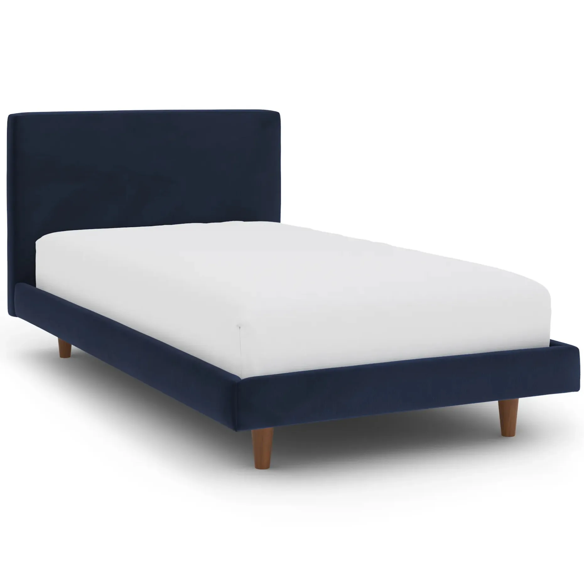 Tessu Twin Low Profile Velvet Bed - Hale Ink