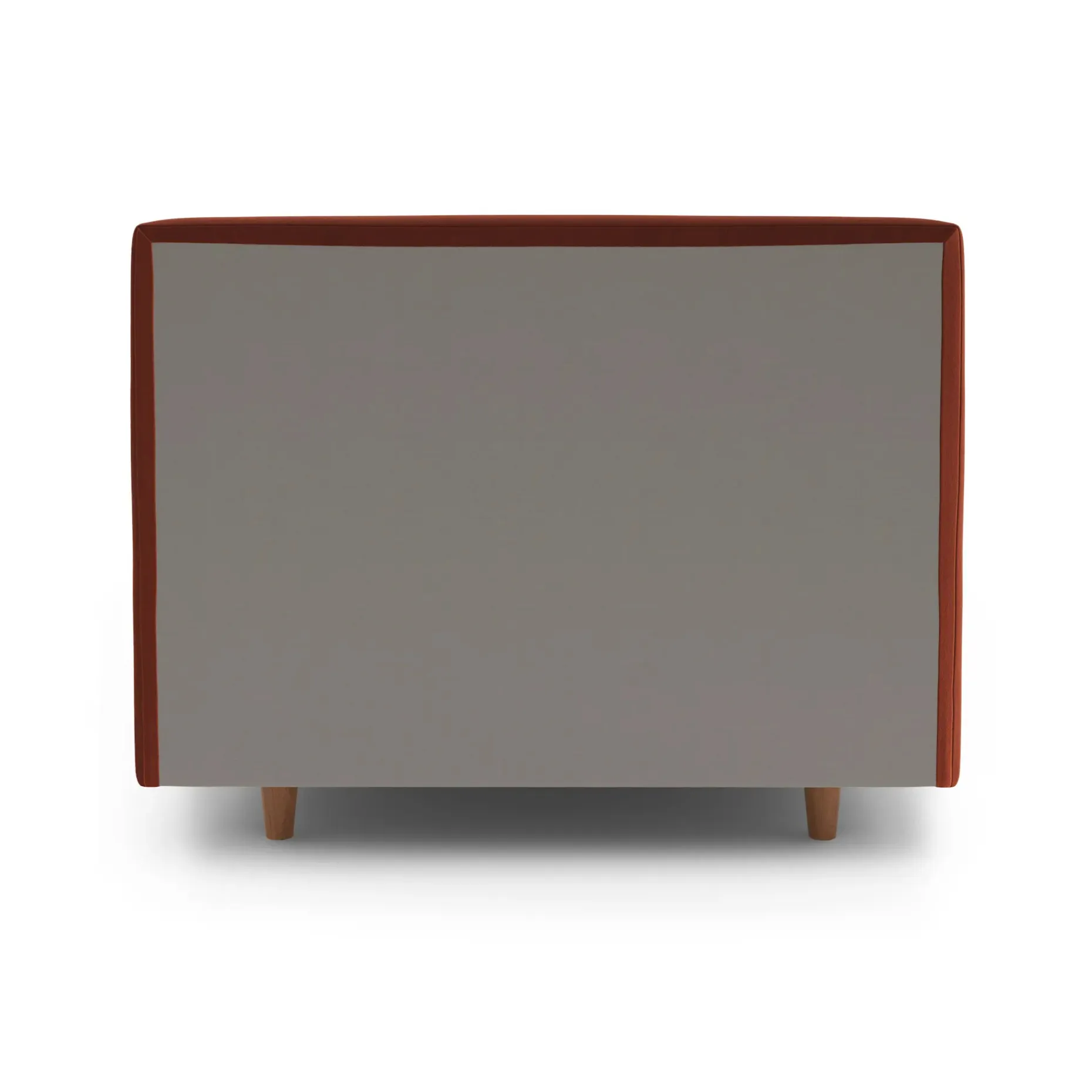 Tessu Twin Low Profile Velvet Bed - Hale Rust