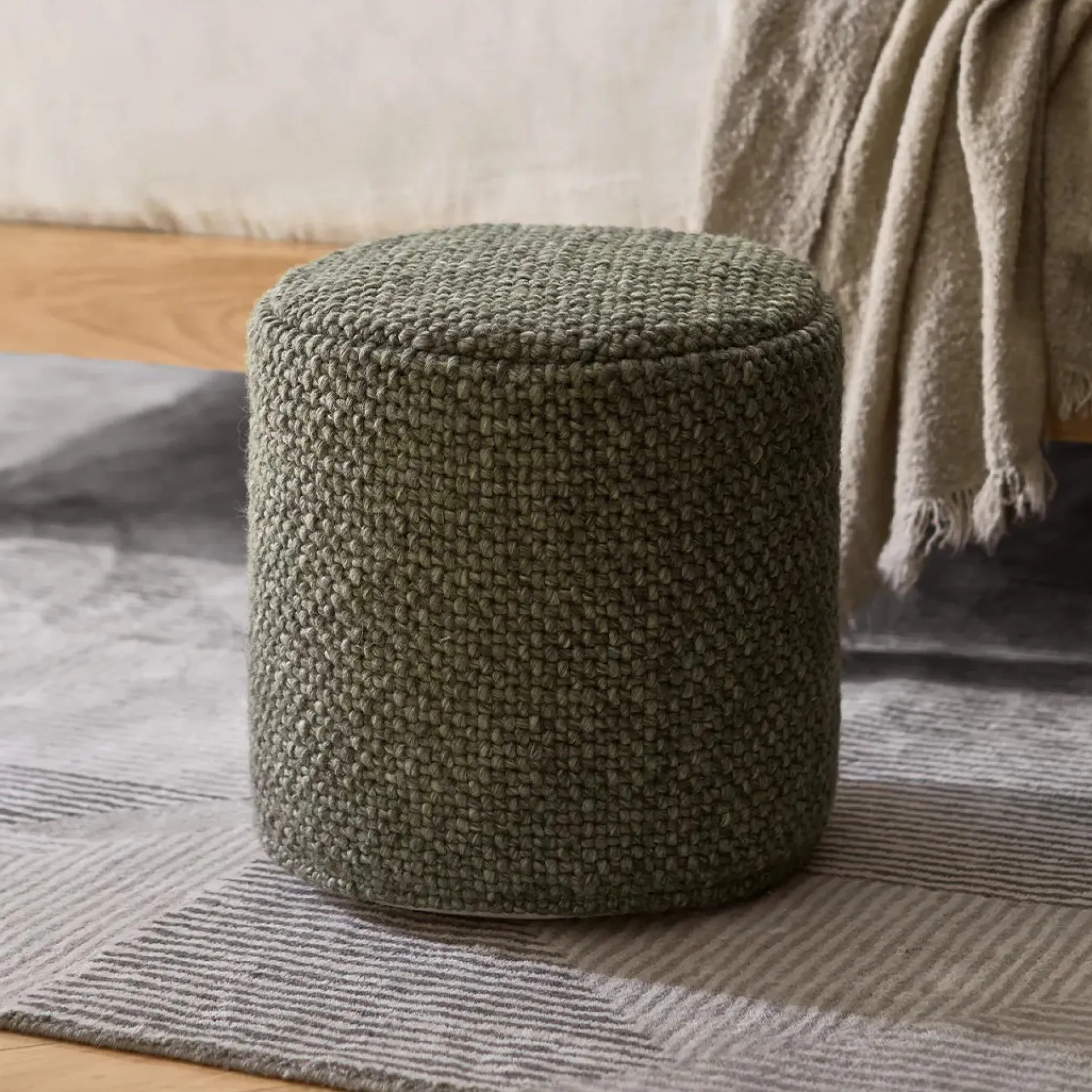 Texa 16" Pouf - Speckled Green
