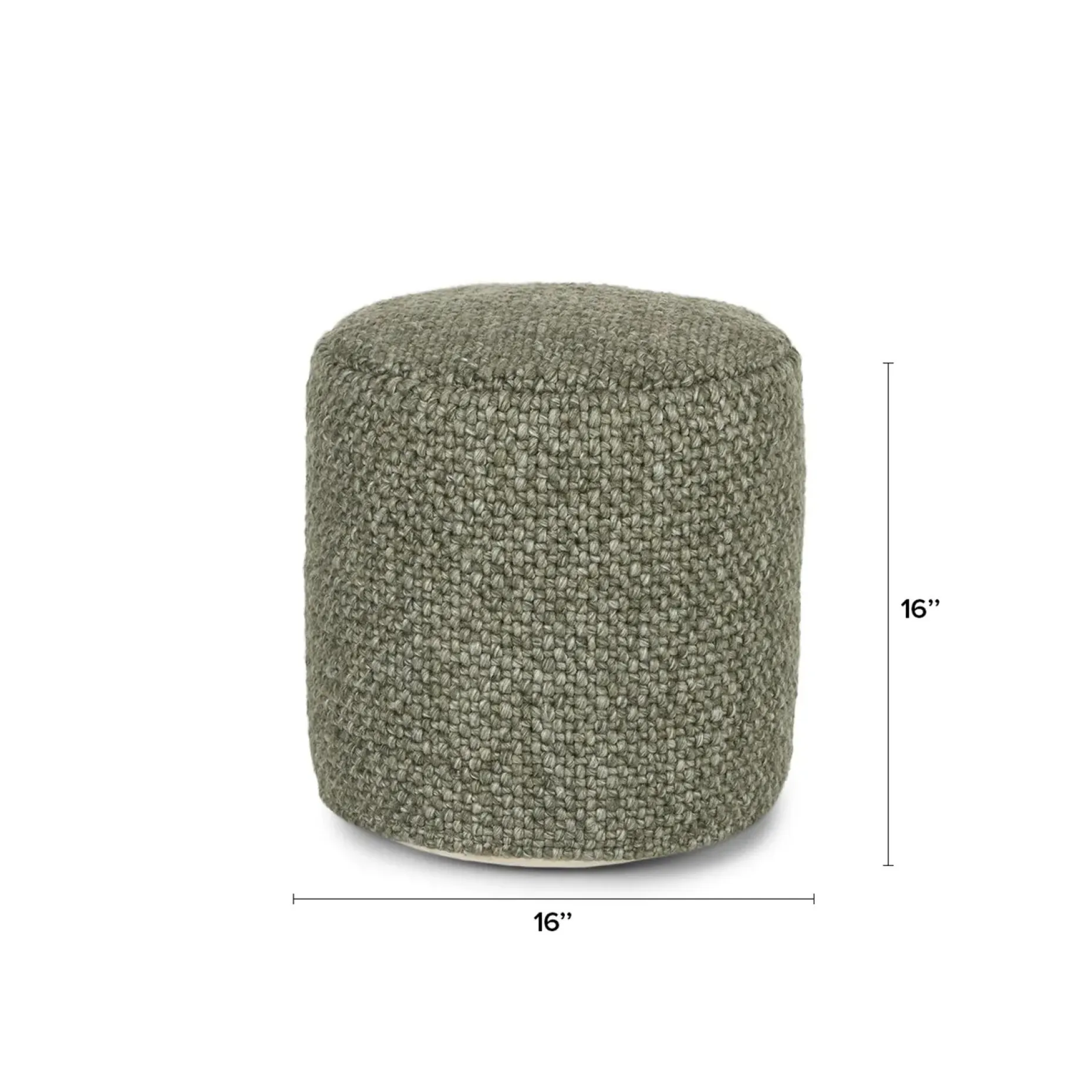 Texa 16" Pouf - Speckled Green